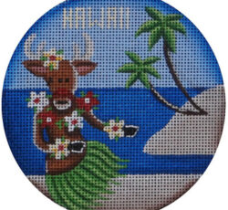 1022b Hula Reindeer