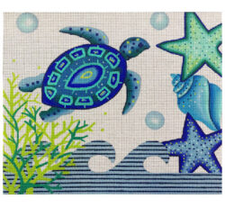 Blue Sea Turtle Shells by Needlepoint, etc.